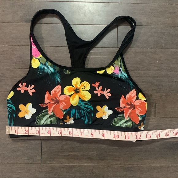 Body Glove Black with Colourful Floras Sports Bra Women’s L - Picture 3 of 6
